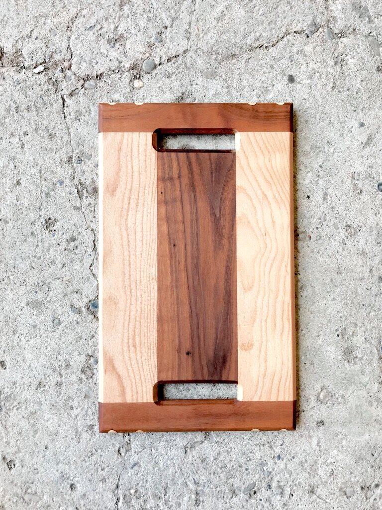 Charcuterie and Cheese Serving Tray made from Black Walnut and Maple