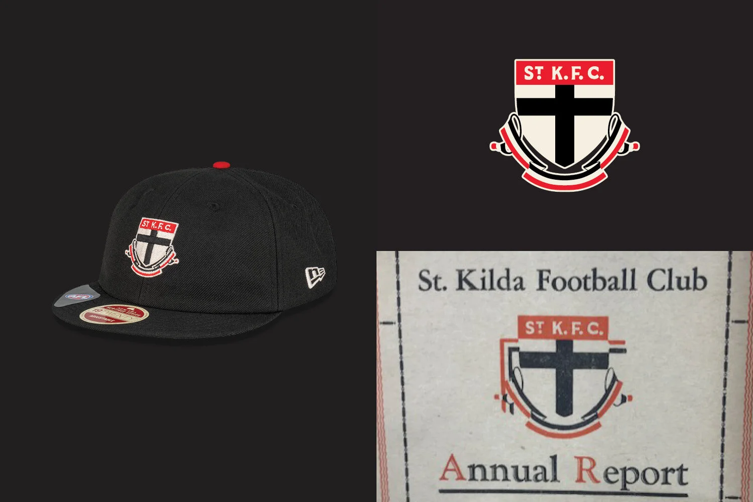 Chad Mann Projects brand agency, New Era x AFL 100 year cap collection, vintage St Kilda Saints