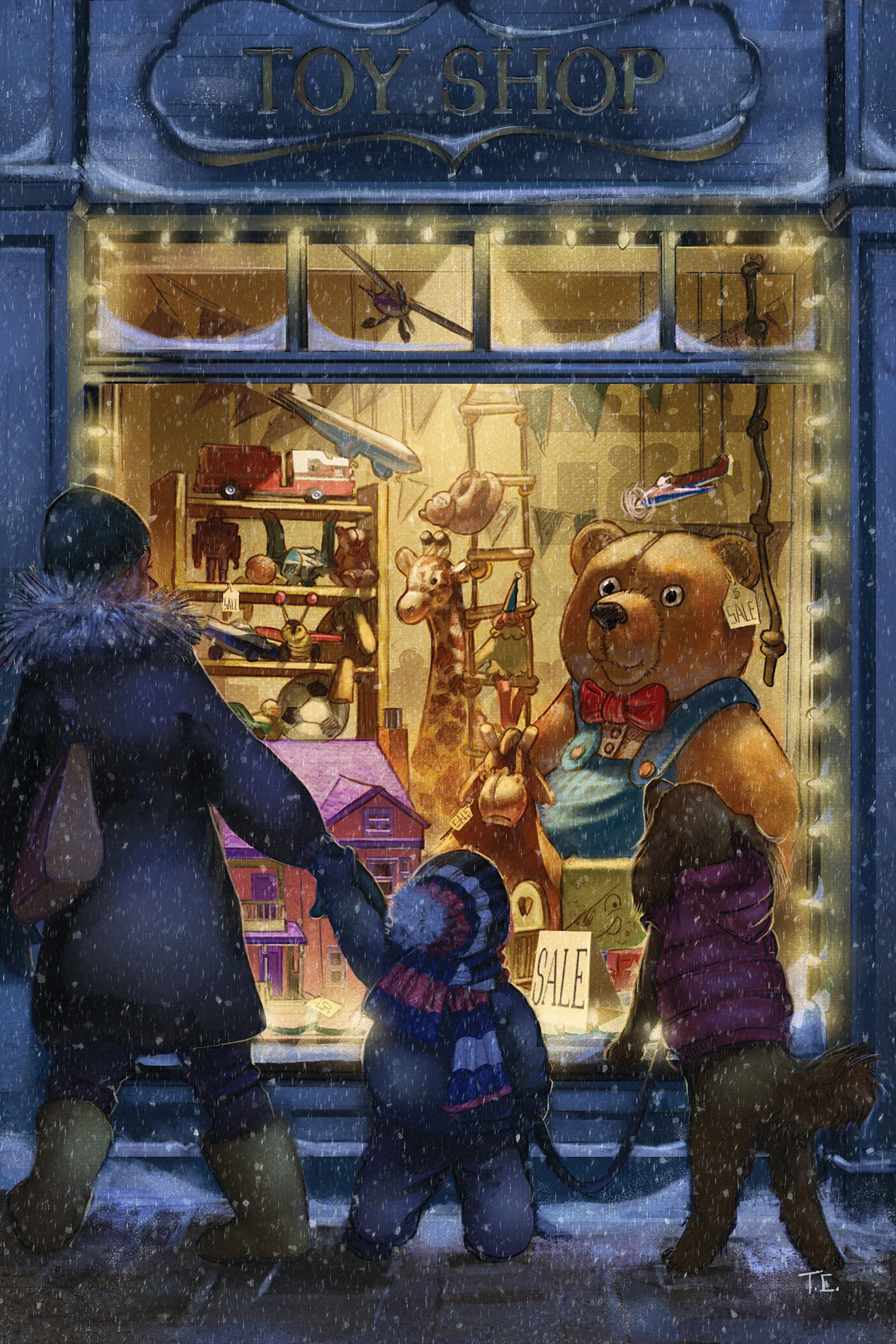 Christmas card Illustration by Tamara Campeau