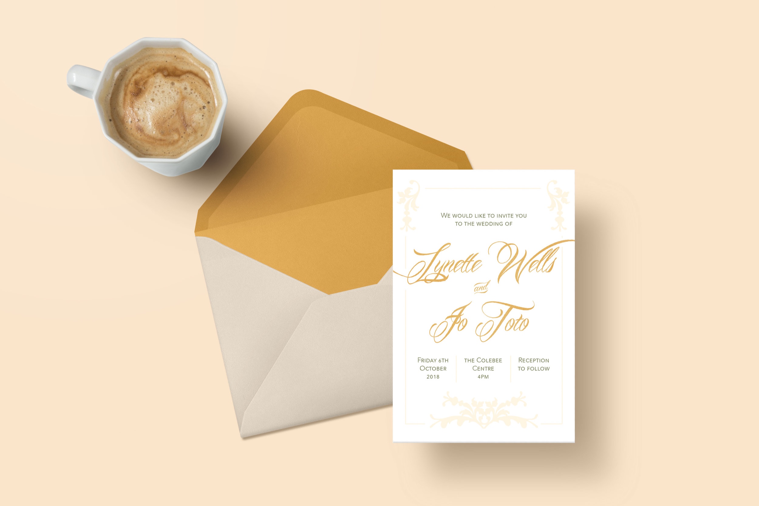 Wedding invite – Gold