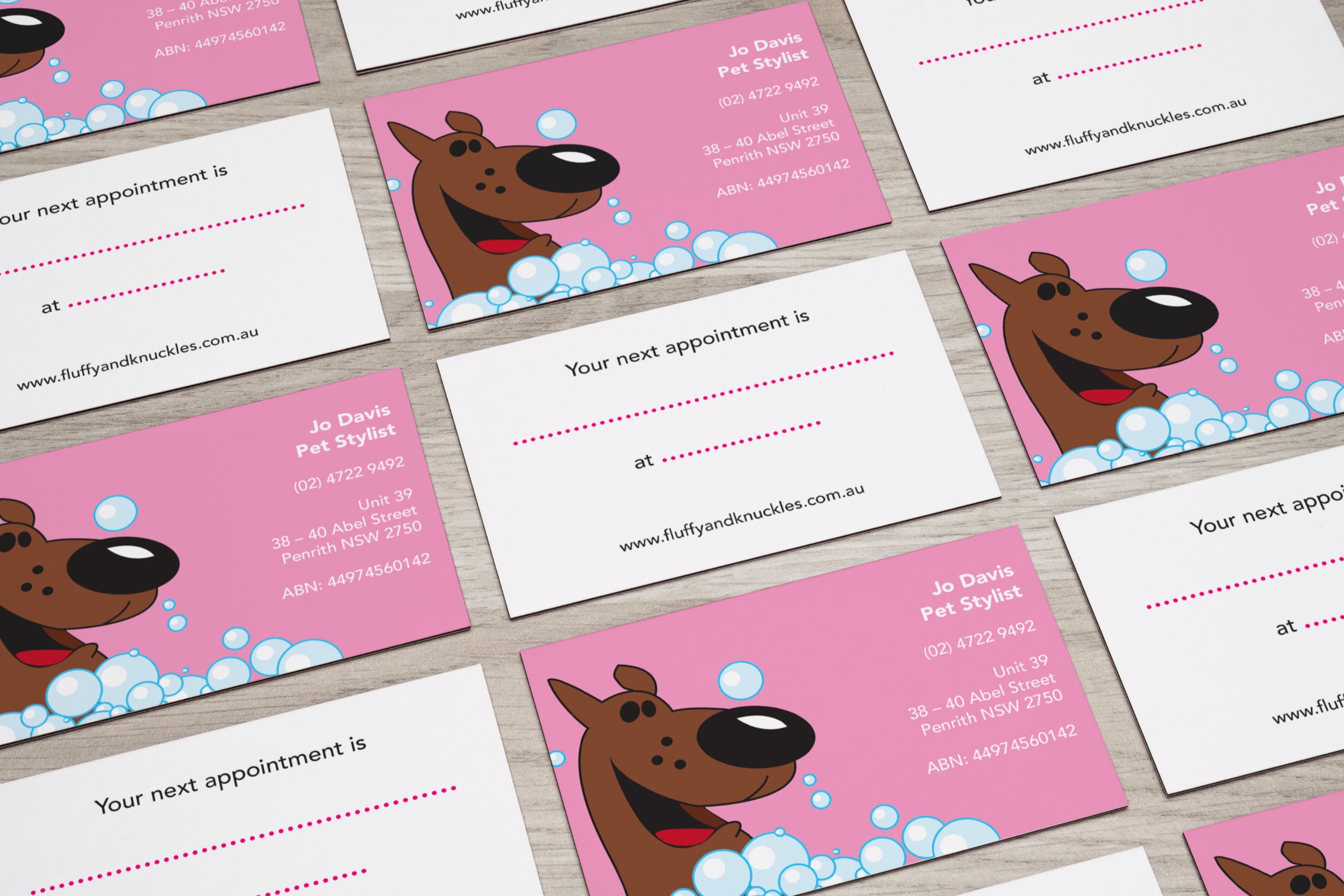 Business card design – Fluffy and Knuckles