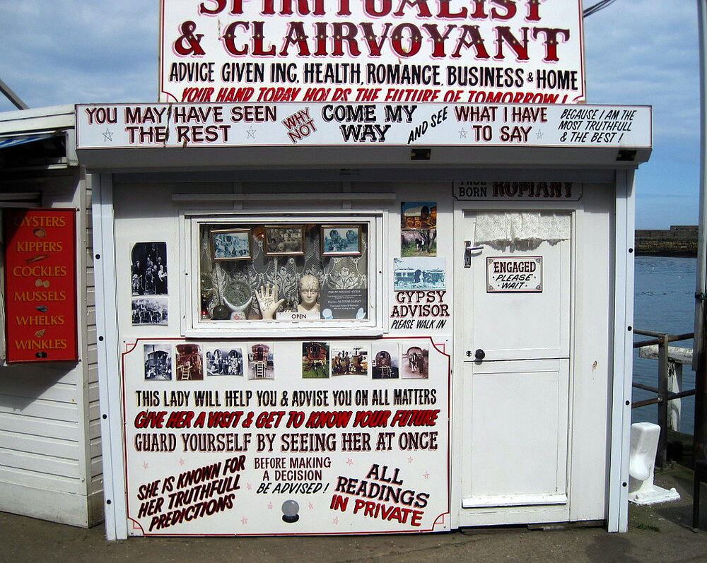 "Clairvoyant at Whitby"    by    Snapshooter46    is licensed under    CC BY-NC-SA 2.0