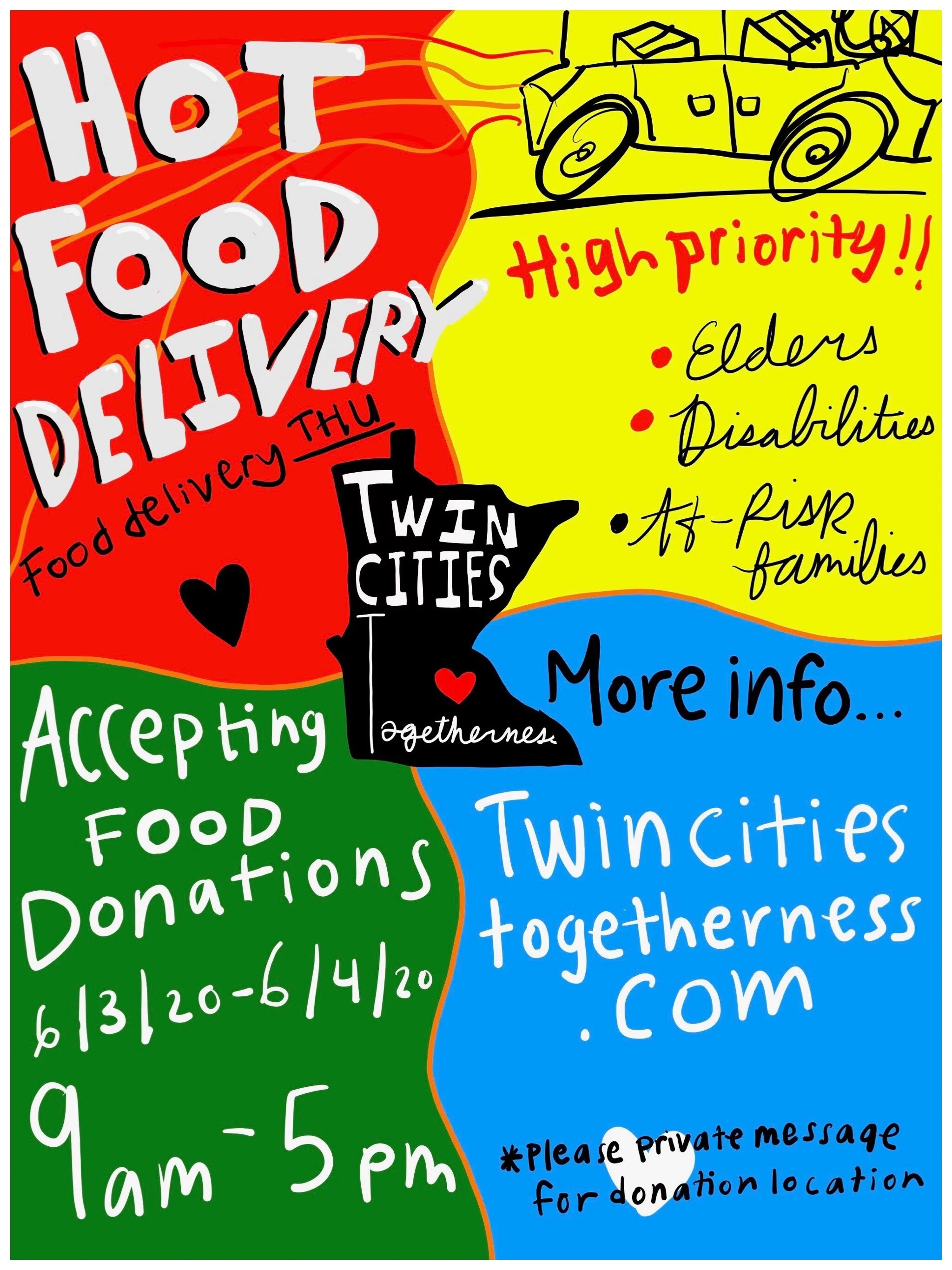 Twin Cities Togetherness - Hot Meal Request Form