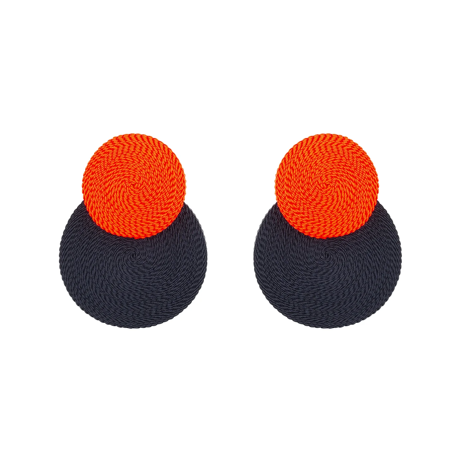 Neon Fabric Wrapped Earrings