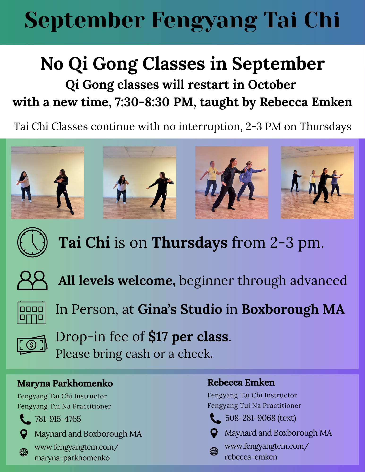Fengyang Tai Chi with Maryna Parkhomenko