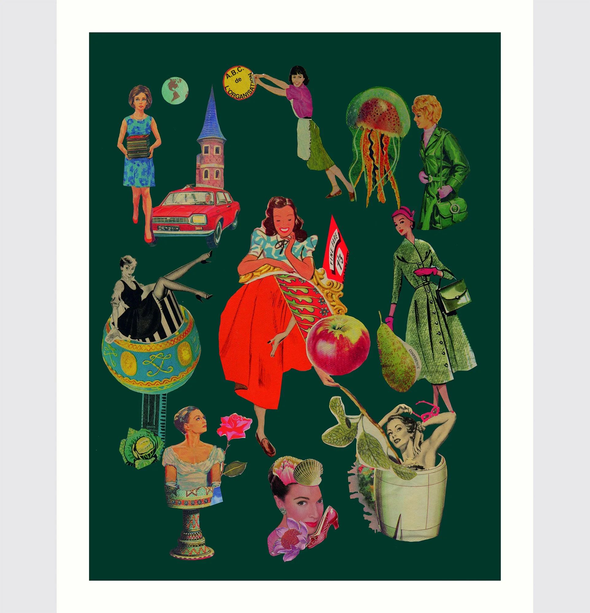 Women and barrels Limited Edition bamboo Print