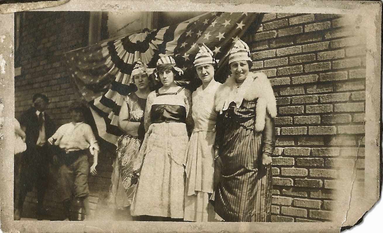We’ve always been a patriotic family. That’s Bertha, second from the left, with the earflaps.