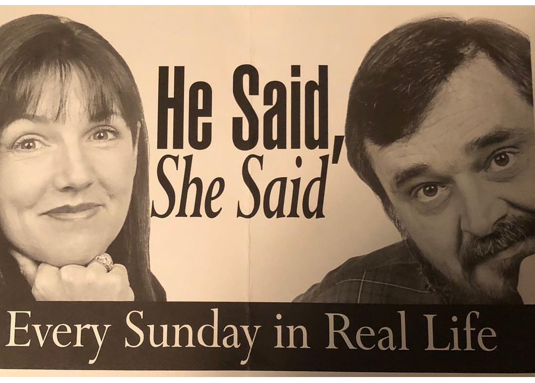 Look how young we were! Thanks to our colleague Beth Williams for saving one of these old newspaper box posters!