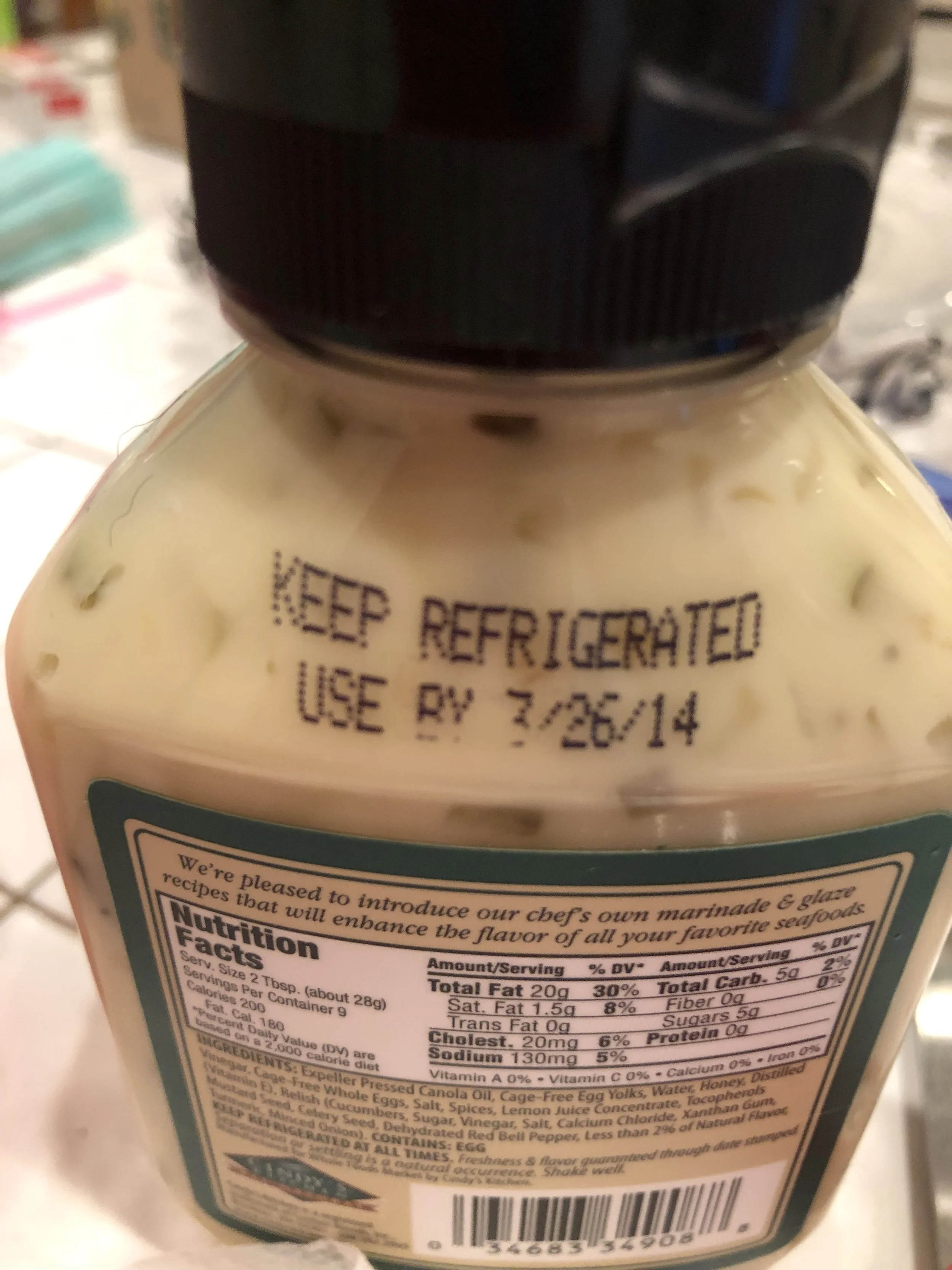 A collector’s item: Tartar sauce, five YEARS past its expiration date. Someone call Sotheby’s.