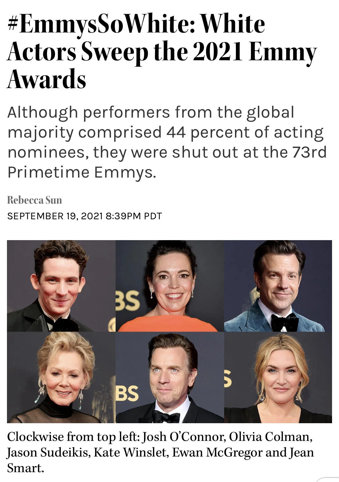 Hollywood Hypocrites And The Emmys