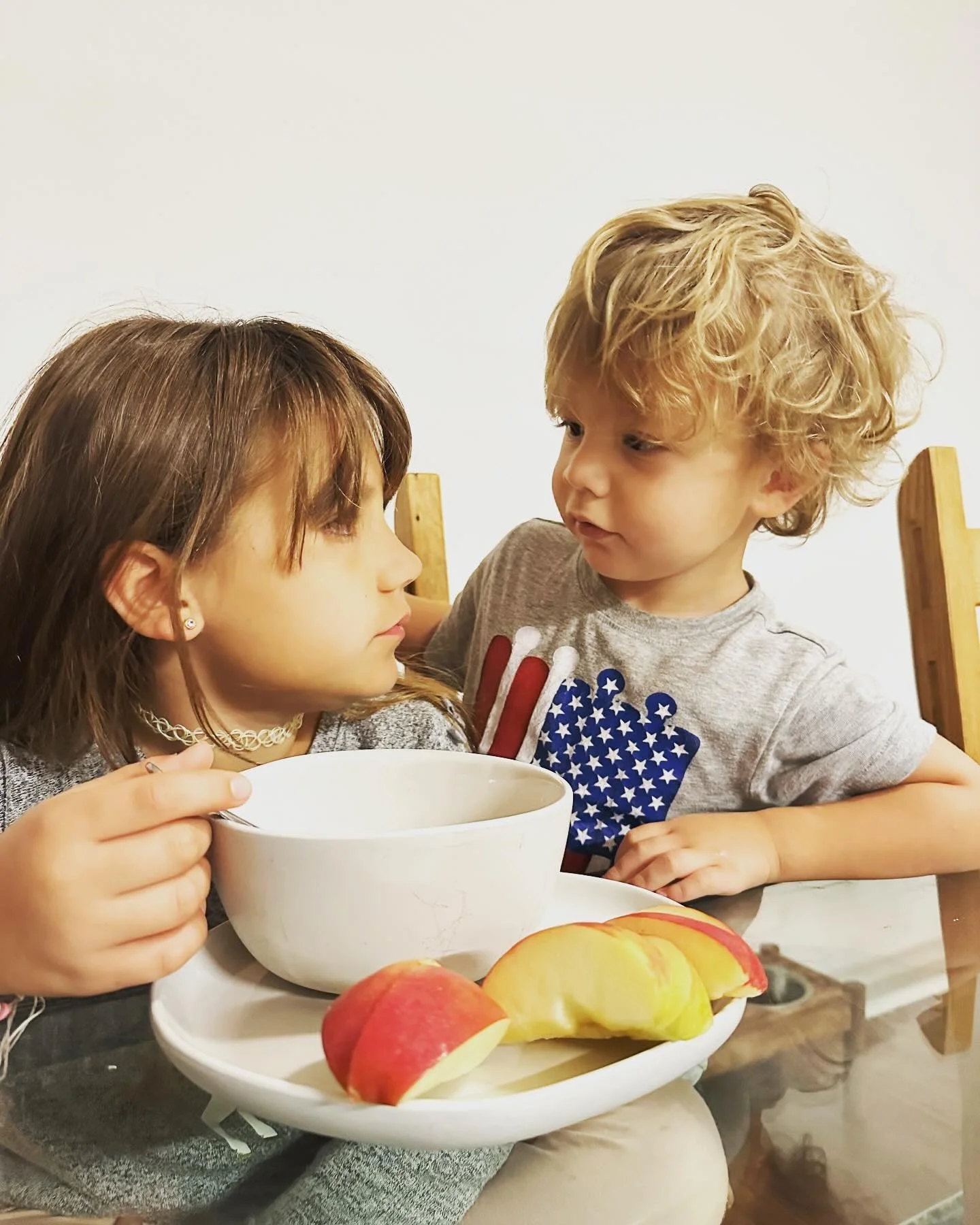 Breakfast with your little brother.