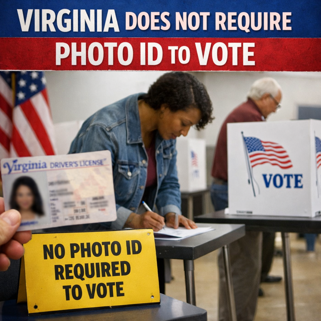 No, Senator. Virginia Does Not Require Photo ID To Vote