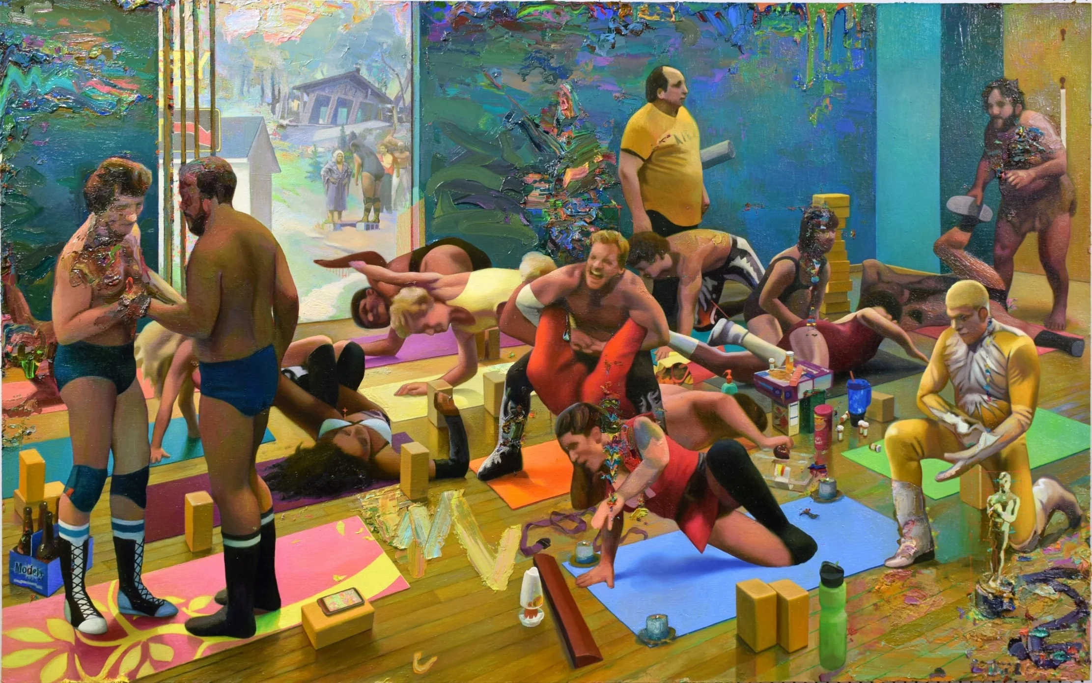 Mystery Spot , oil on linen, 60"x96", 2017