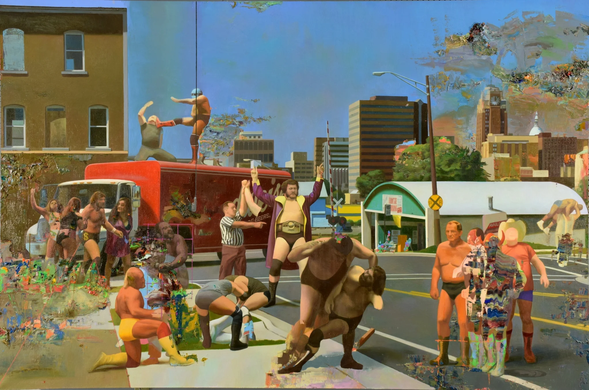 God &/or Country , oil on linen, 72"x108", 2013