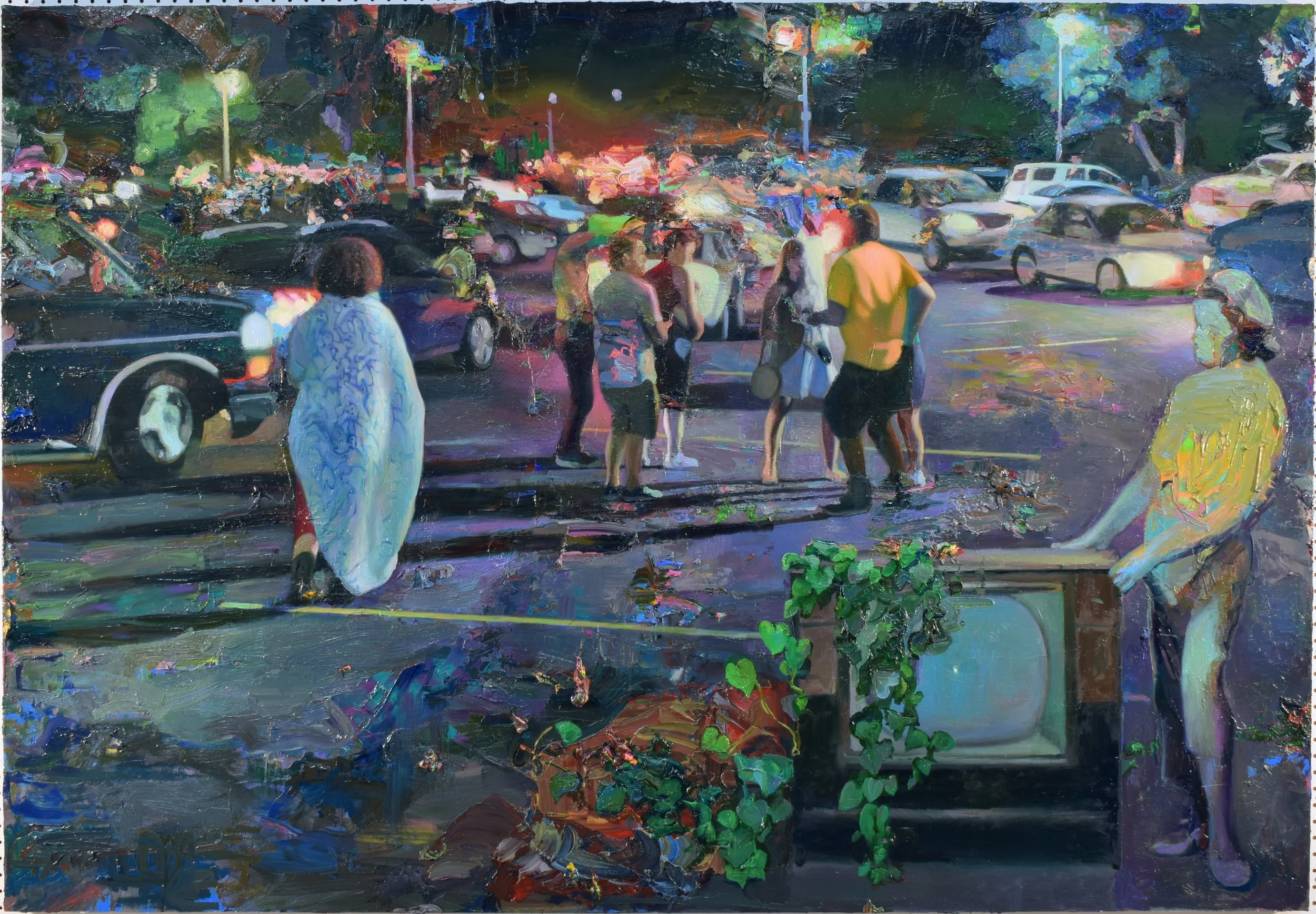 Morning Glory is the Common Name for Over 1000 Species of Plants , 2019. Oil on linen, 54 x 78 in.