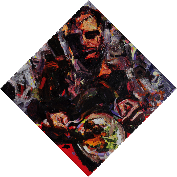 Man Finishing his Supper