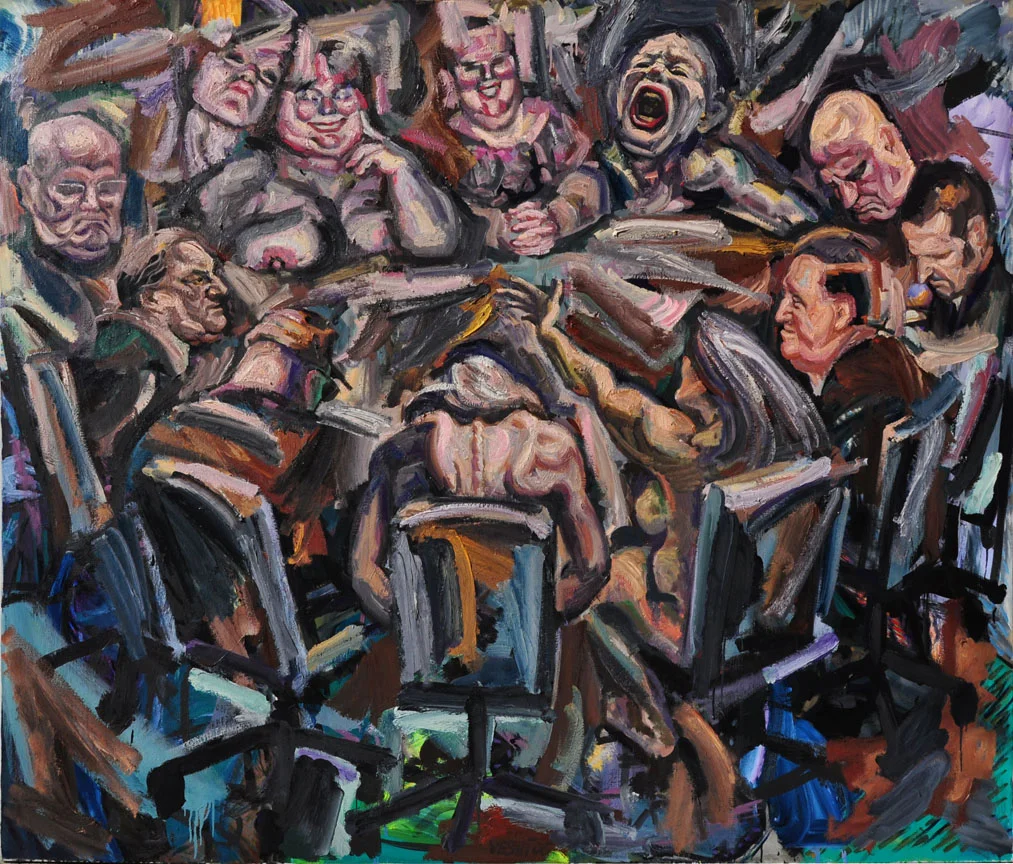 Around the Table, 2006. Oil on canvas, 66 inch x 78 inch
