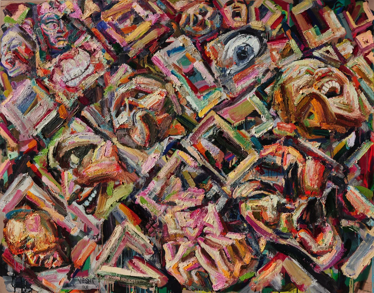 Harmonica Player in Unending Depression, 2008. Oil on canvas, 58 inch x 74 inch