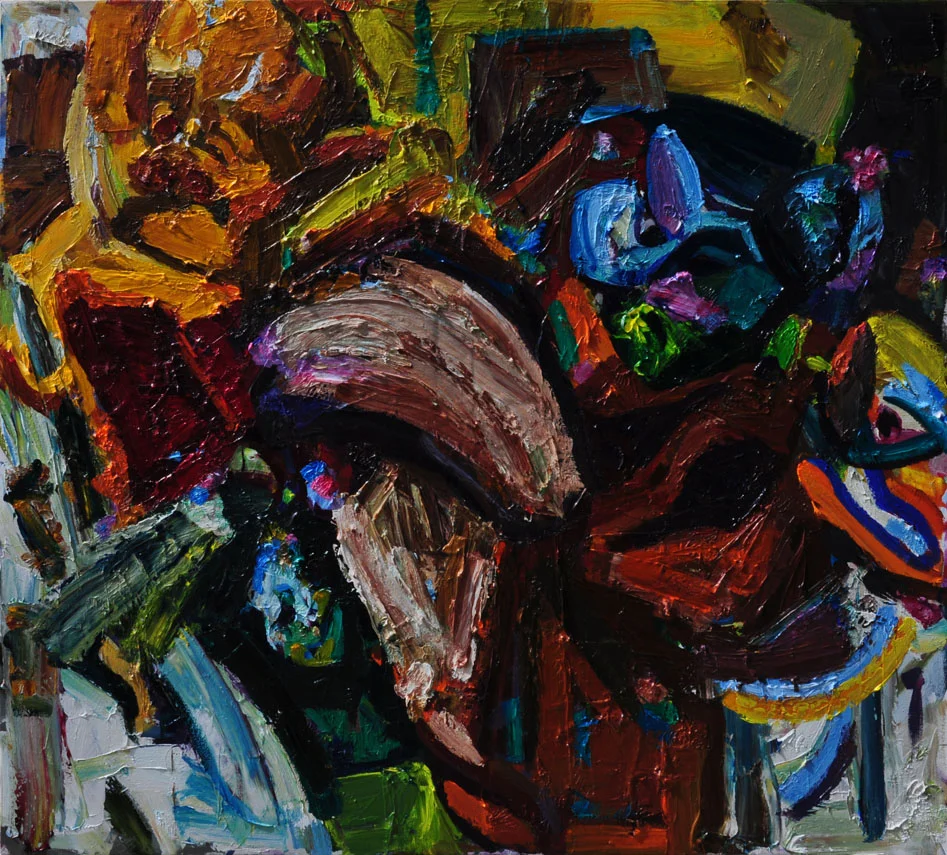 The Shadow Starts to Spread into the Surface, 2015. Polymer emulsion on canvas, 58 inch x 65 inch