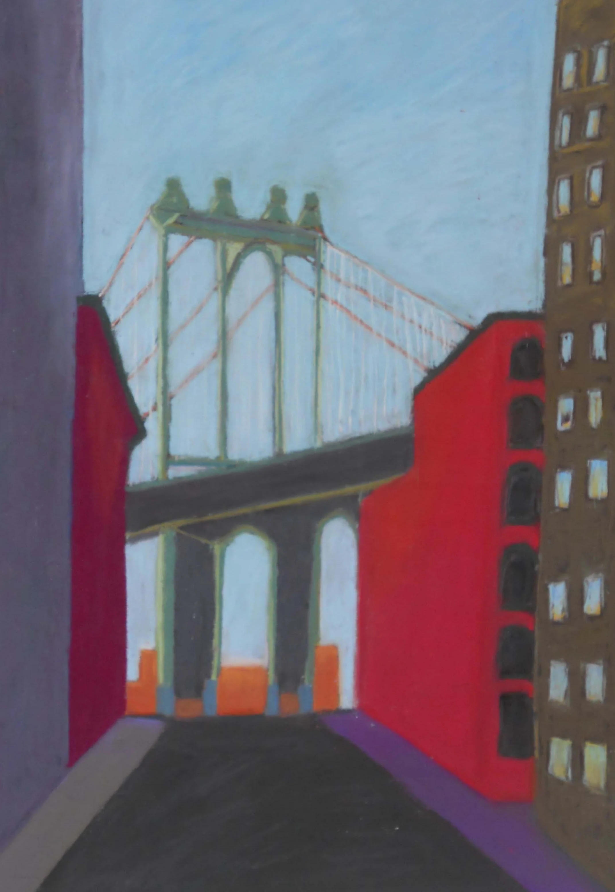 Manhattan Bridge 16 x 19 Framed