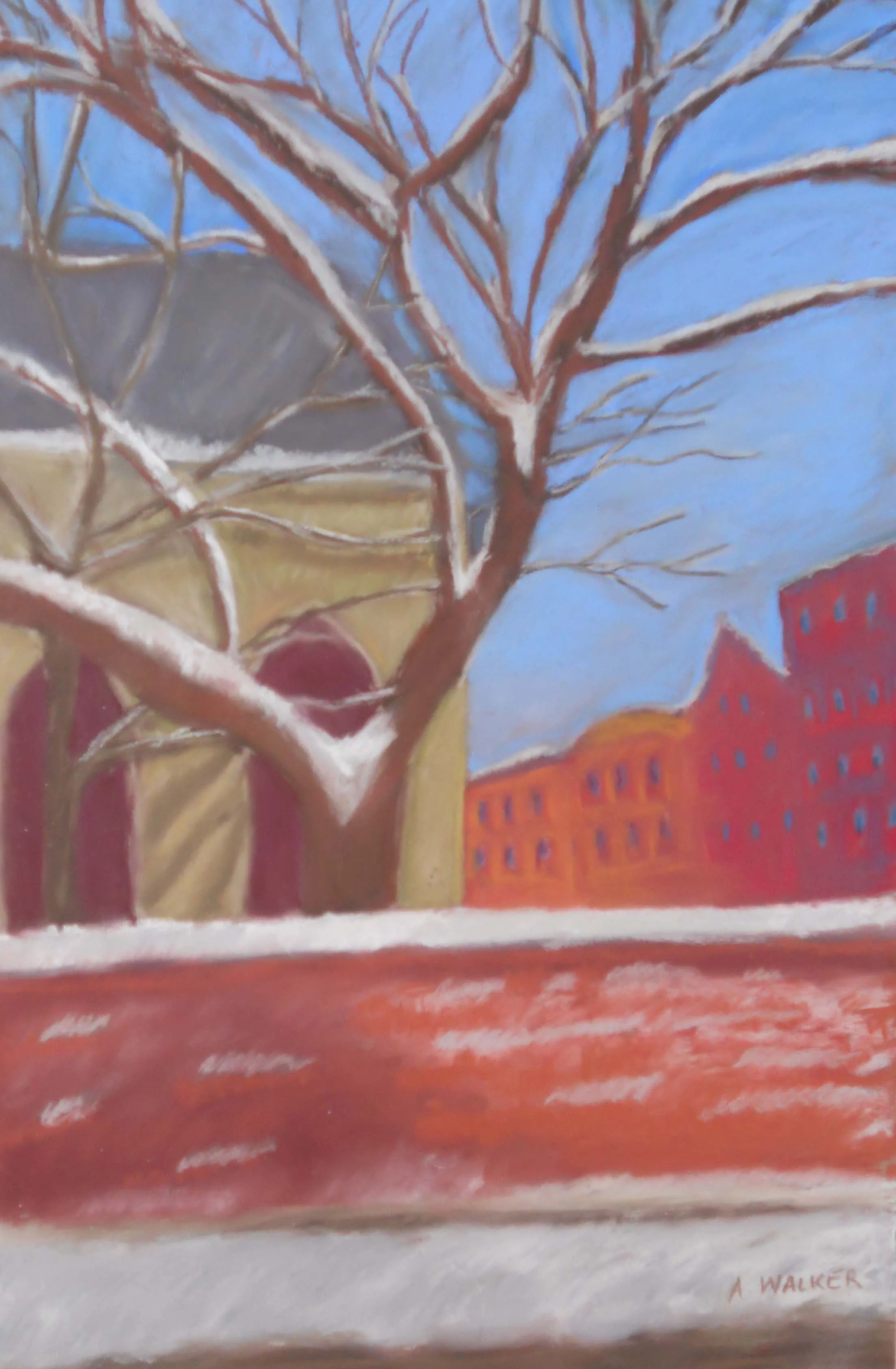 Snowy Day on Prince Street 19 x 25 Framed