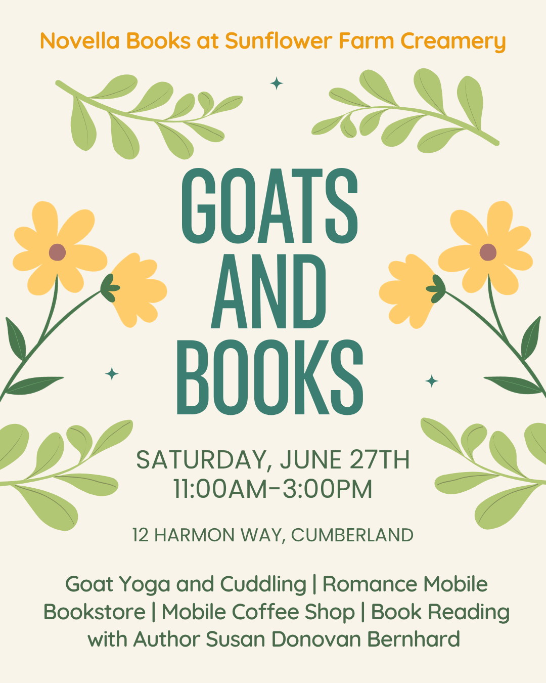 The G.O.A.T. Books and Goats Day of Wonder at SUNFLOWER FARM