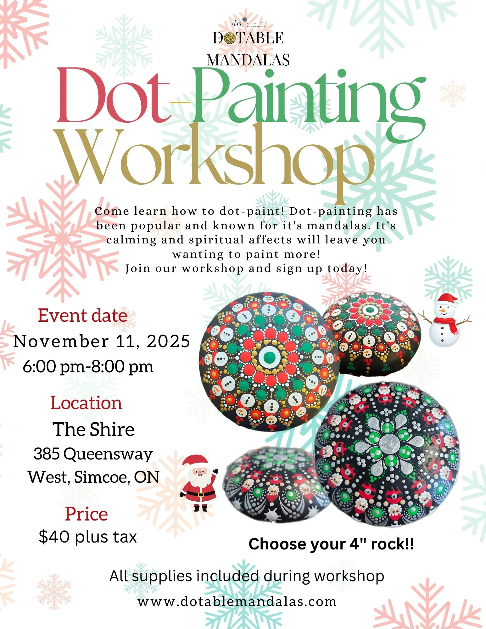 Holiday Dot-Painting Workshop