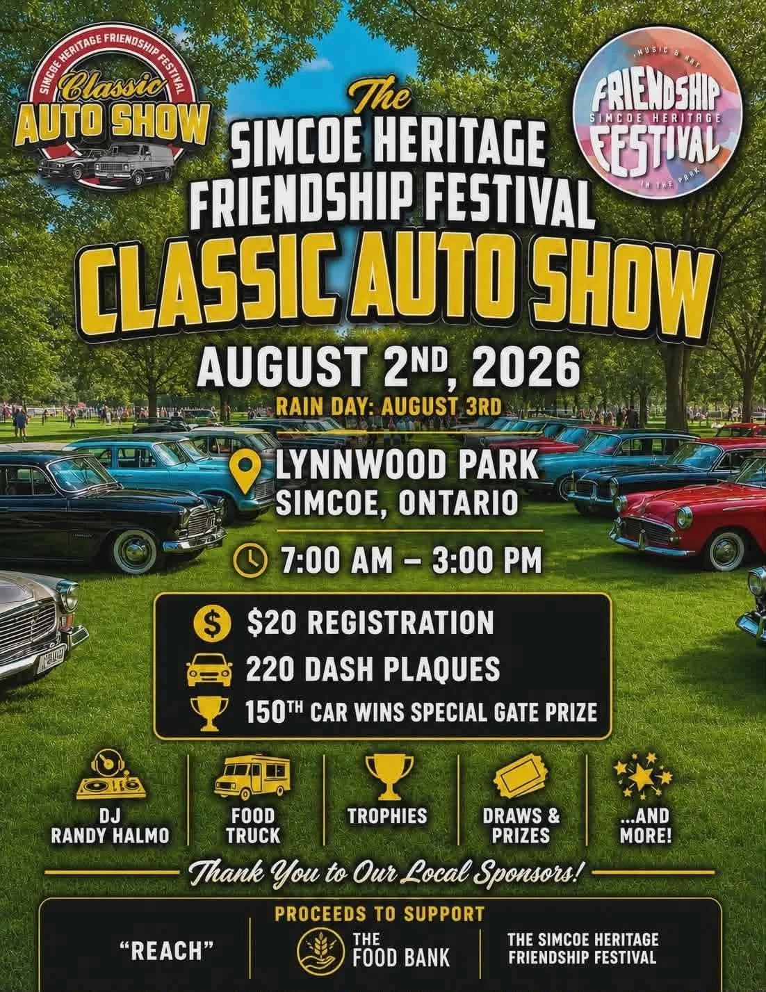 The Simcoe Heritage Friendship Festival Classic Car Show