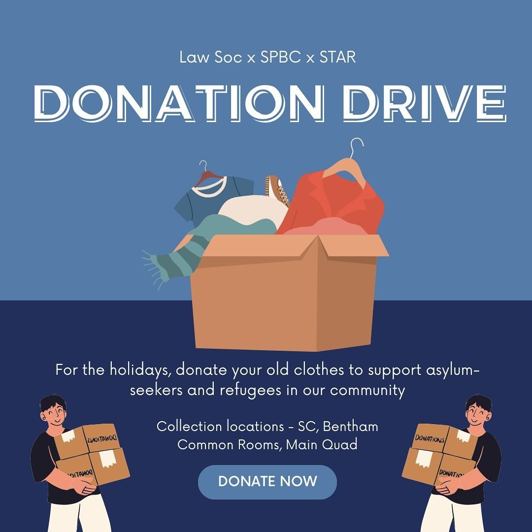 Donate your old clothes to support asylum seekers and refugees. All donation go to the Union Chapel in Islington. Items that we accept are: winter clothing, trainers, old phones (wiped down), umbrellas, and hats. Please ensure your donations are in c