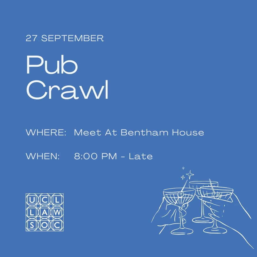 Following the Welcome Talk tomorrow is the Pub Crawl 🍻🍸

Prepare for an unforgettable night as we divide into teams and embark on a journey through Bloomsbury&rsquo;s iconic pubs! 

Feel free to indulge in games such as pub trivia, truth or dare, o
