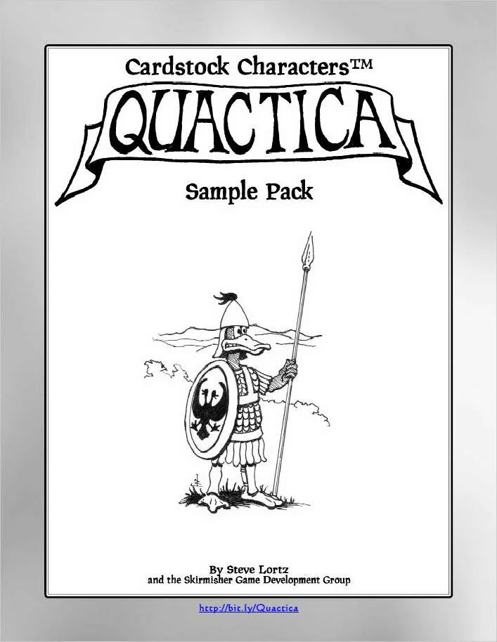 'Quactica'  Sample Pack (Cardstock Characters™)