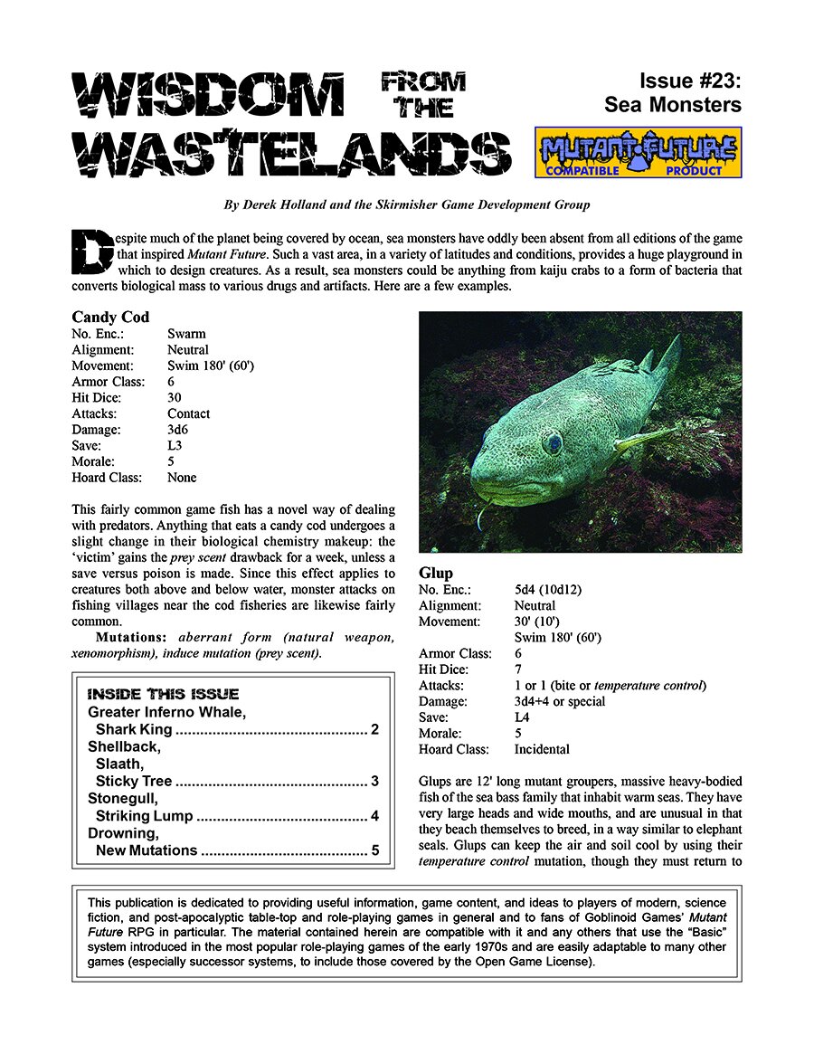 'Wisdom from the Wastelands' #23: Sea Monsters