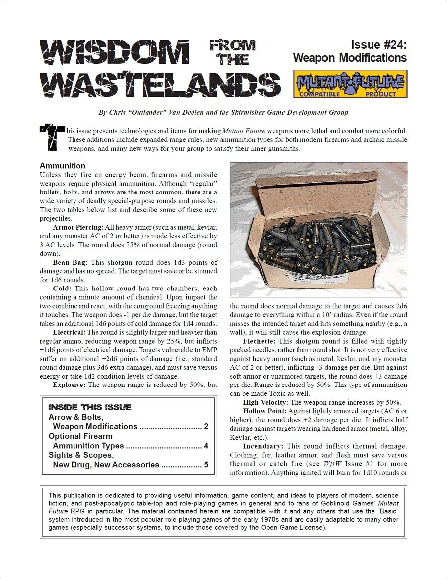 'Wisdom from the Wastelands' #24: Weapon Modifications