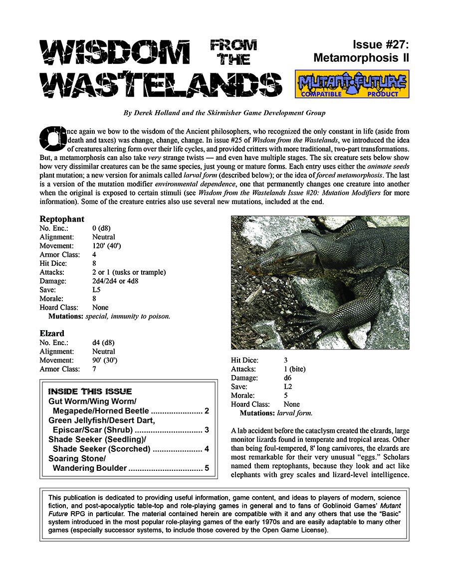 'Wisdom from the Wastelands' #27: Metamorphosis II