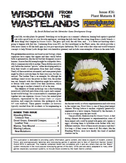 'Wisdom from the Wastelands' #36: Plant Mutants II