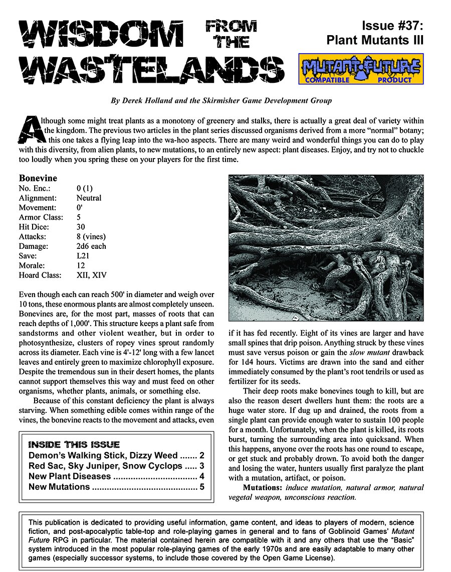 'Wisdom from the Wastelands' #37: Plant Mutants III