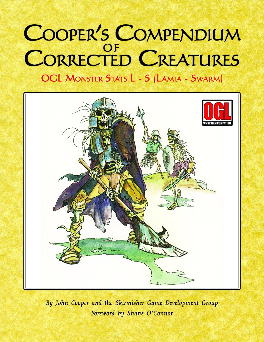 Cooper’s Compendium of Corrected Creatures: OGL Monster Stats L – S (Lamia – Swarm)