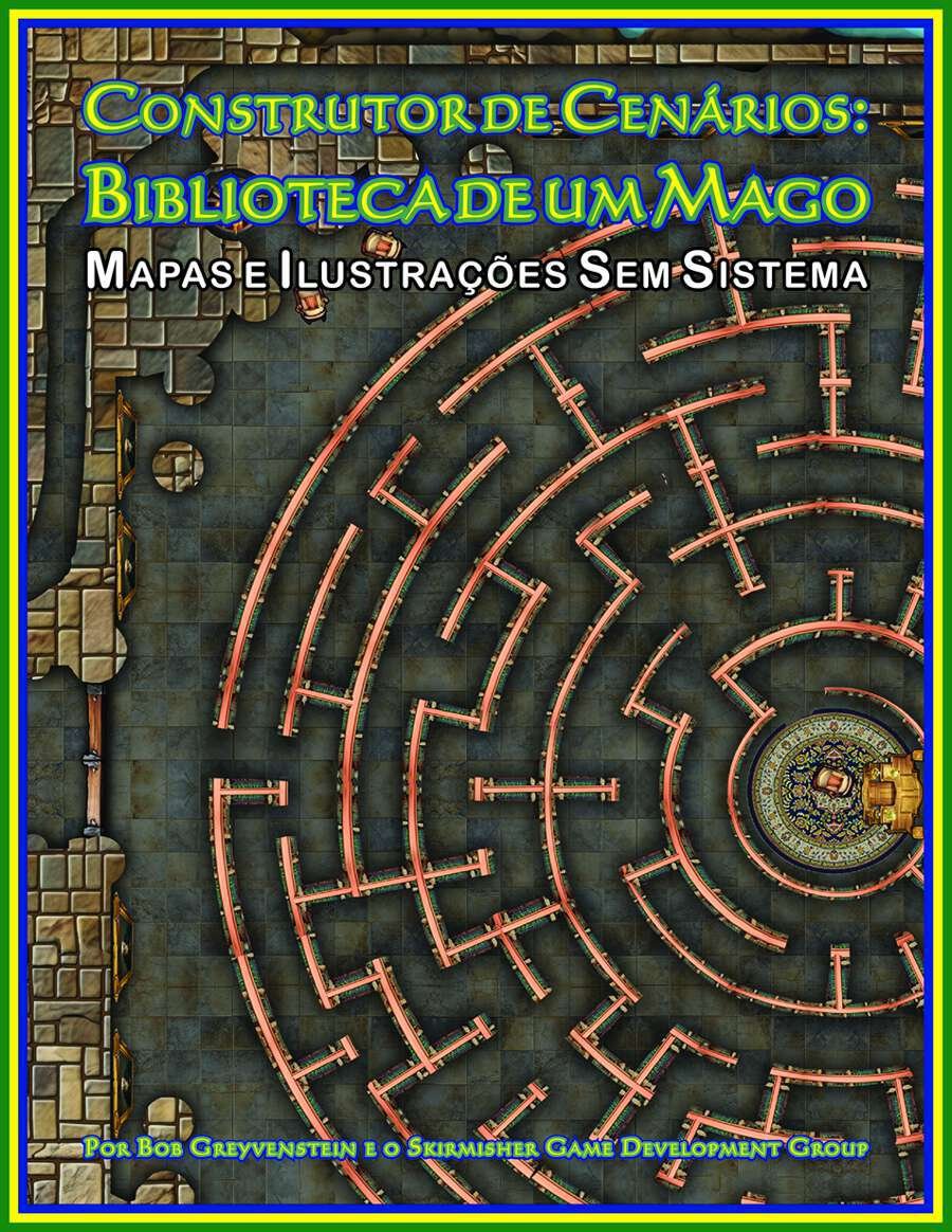 Construtor de Cenários: Biblioteca de um Mago (Mapas e Ilustrações Sem Sistema)