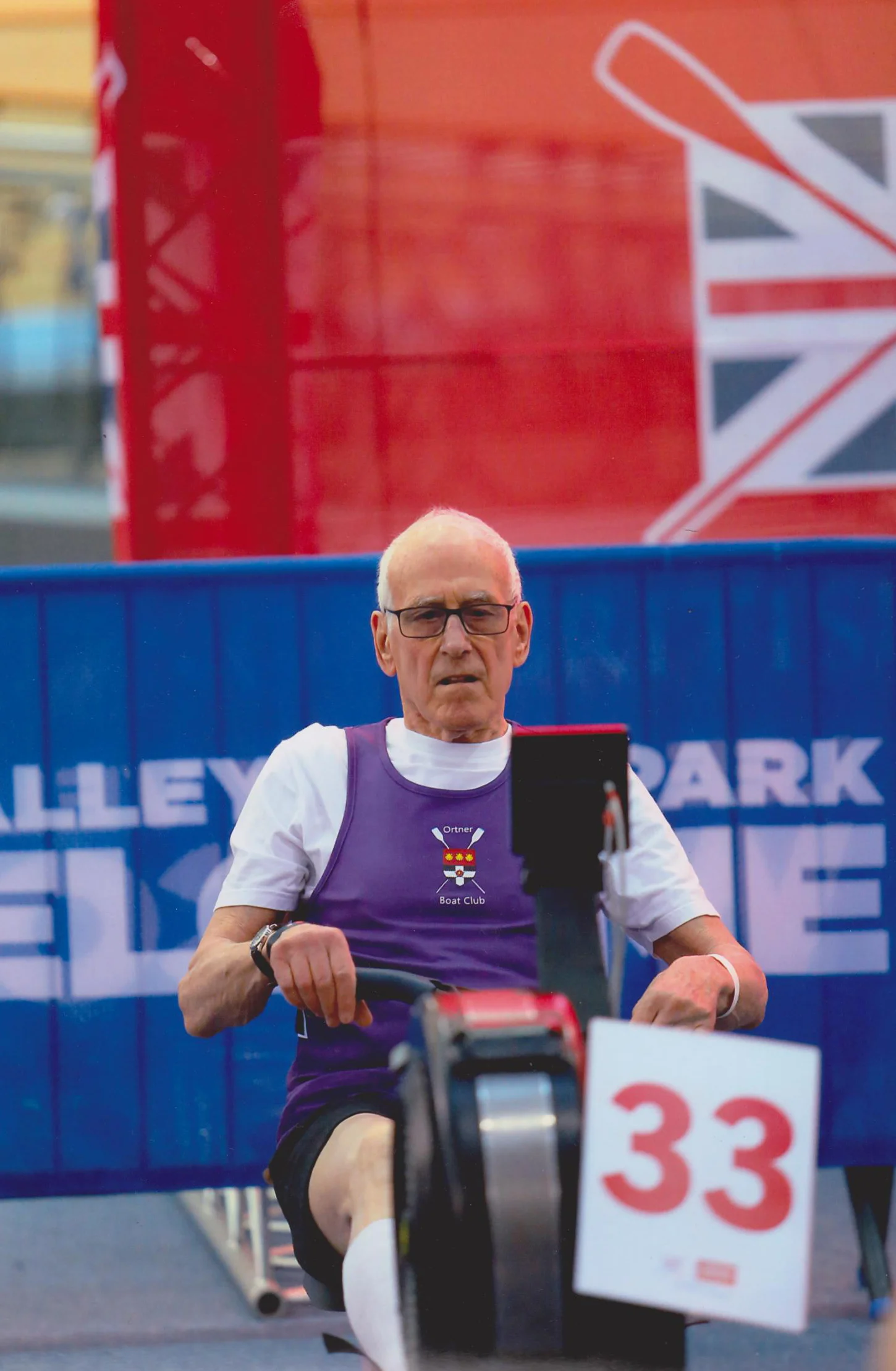 Ortner at the British Indoor Rowing Championships