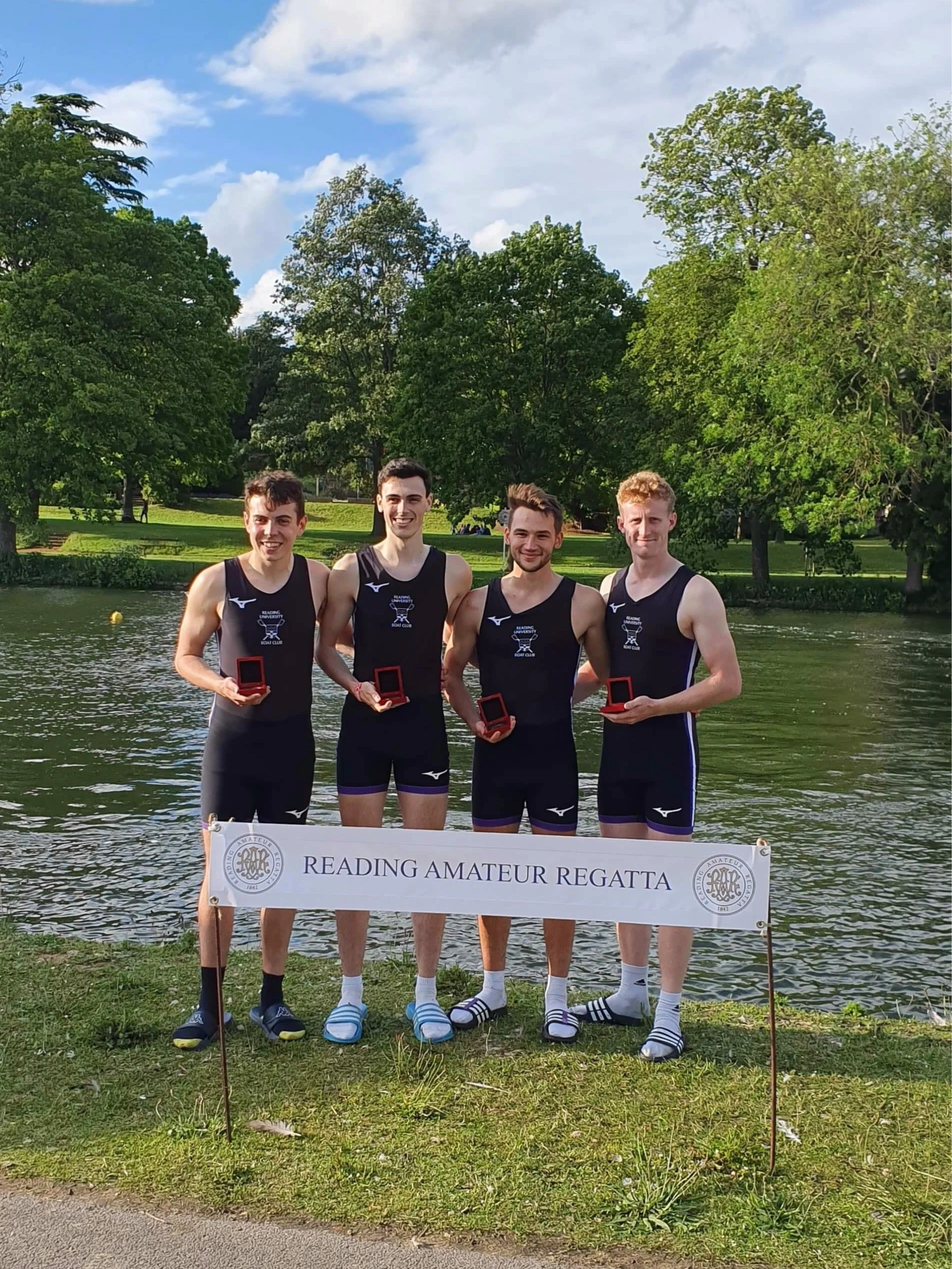 The Boy’s fourth quad medalling at Reading AM Regatta.