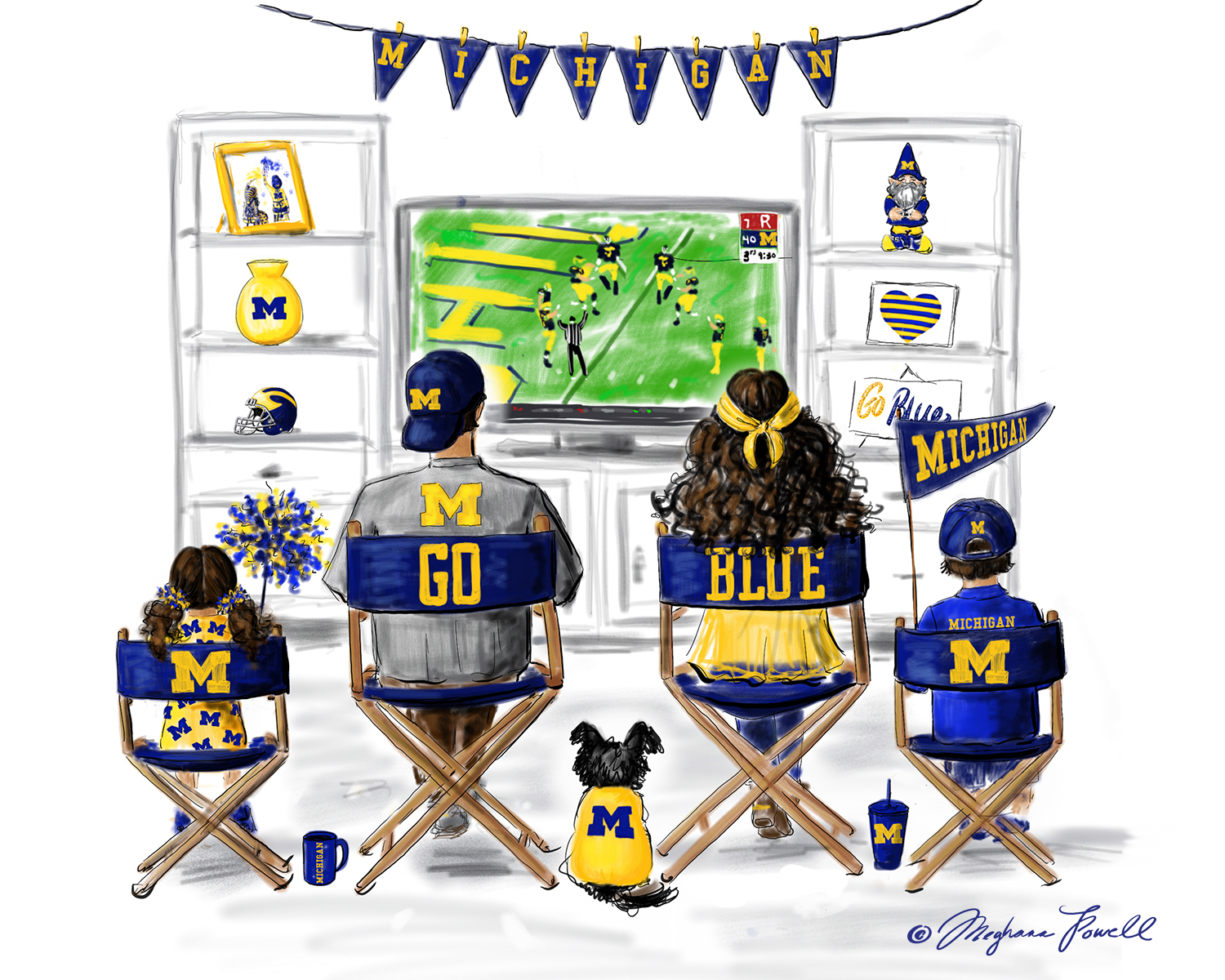 Michigan Game Day — Meghann Powell Illustration