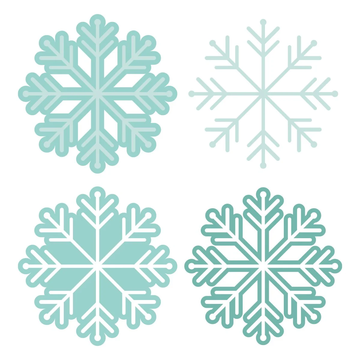 JLD-Set of 4 Snowflakes — JamieandJenn.com
