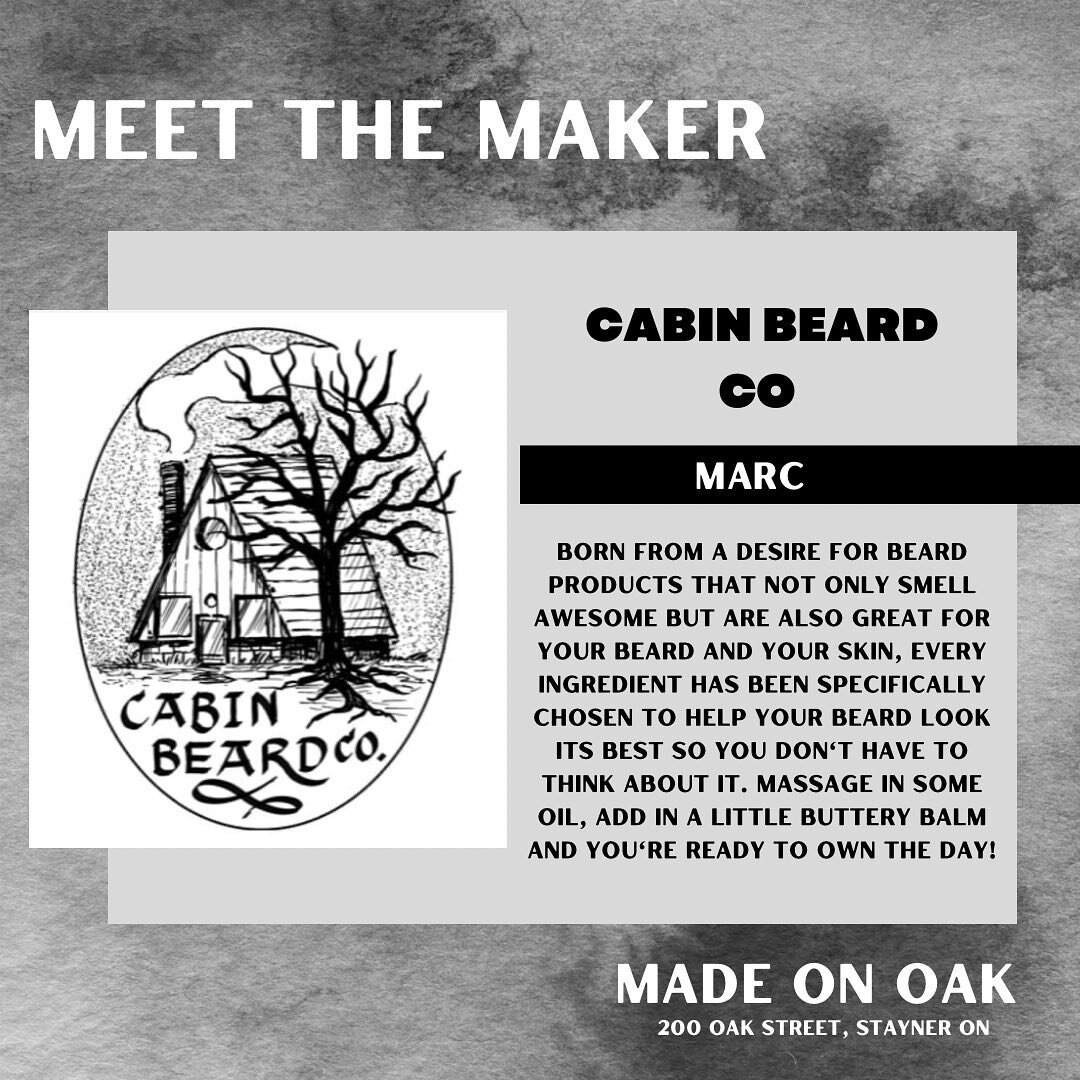 Say hi to Marc from @cabinbeardco! 👋 He is one of our featured artisans in store. Here&rsquo;s a little bit about Marc 🤩

&bull; If you could only use one type of material, which would you choose?
If I could only use one material it would have to b