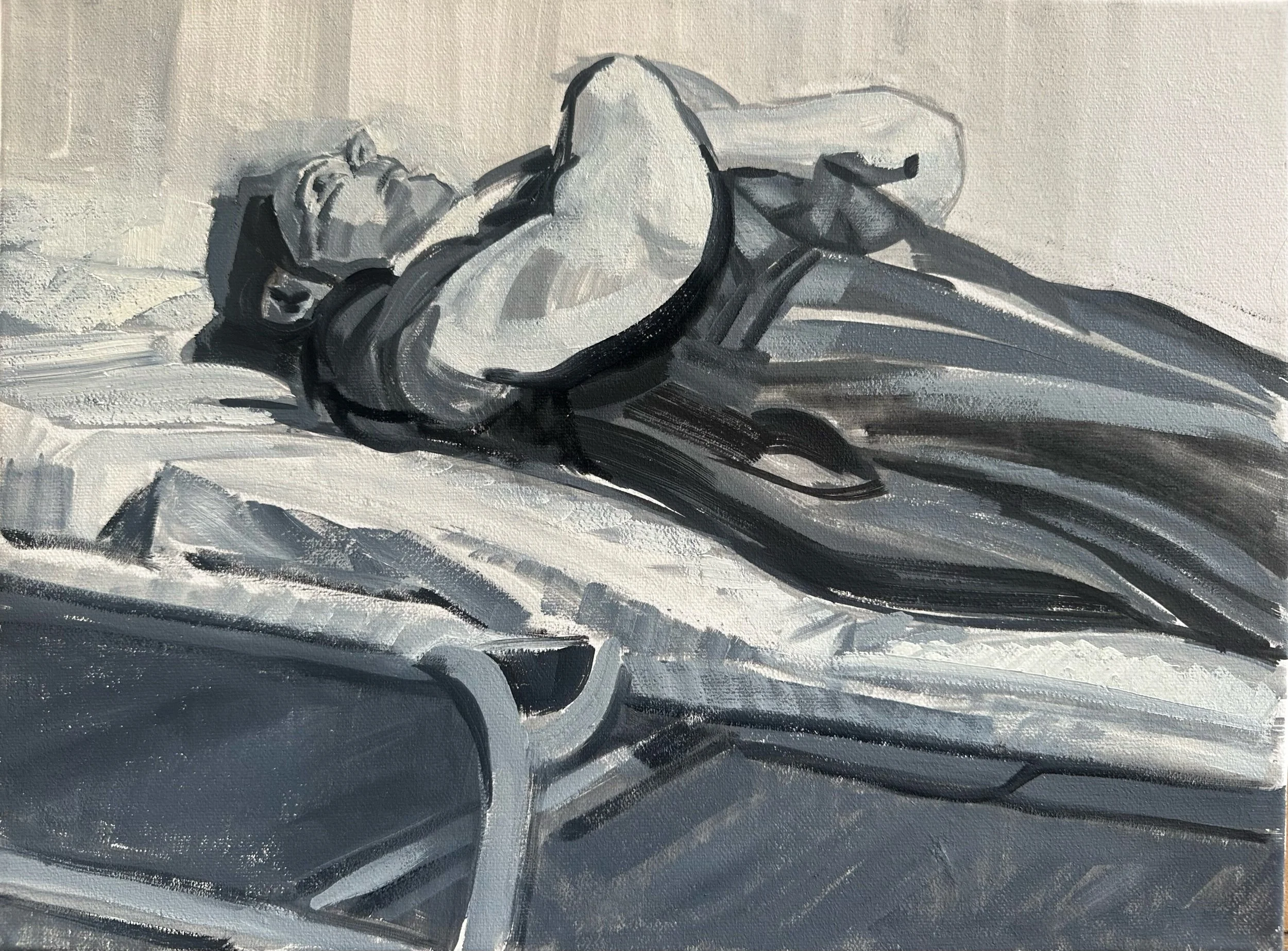  Loades-Carter. The Price.  Kathe Kollwitz series  2024. Oil on Canvas  40.6 X 30.5 cm | 16 X 12 ins 