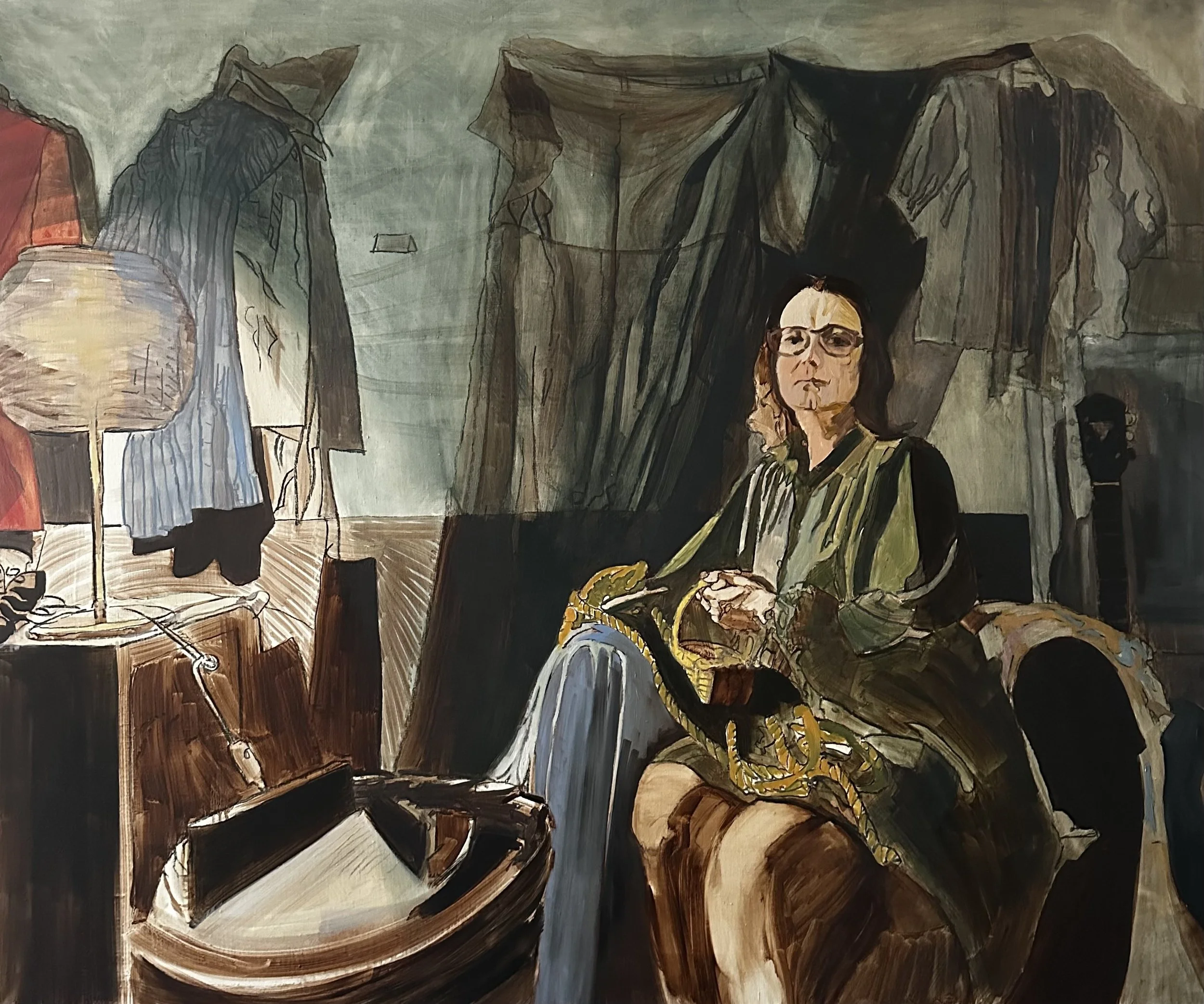  Loades-Carter. The Artist.  Artemesia Gentileschi Series  2026. Oil on linen  100 × 120 cm | 39 X 47 ins 