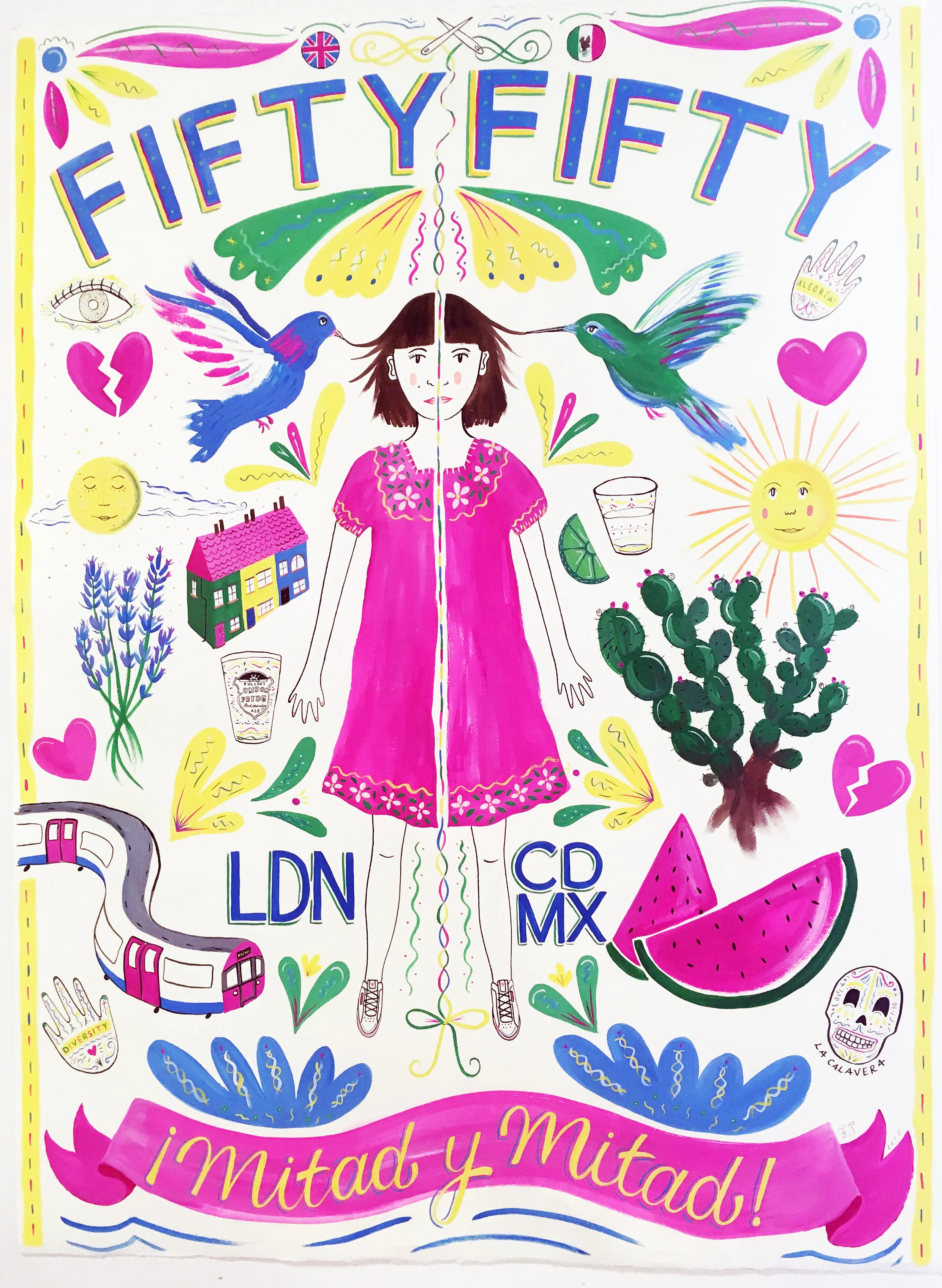 “Fifty, Fifty” by Frances Catilley courtesy of Variant Art Space