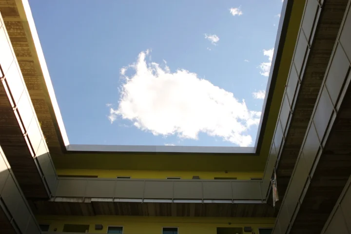 green courtyard