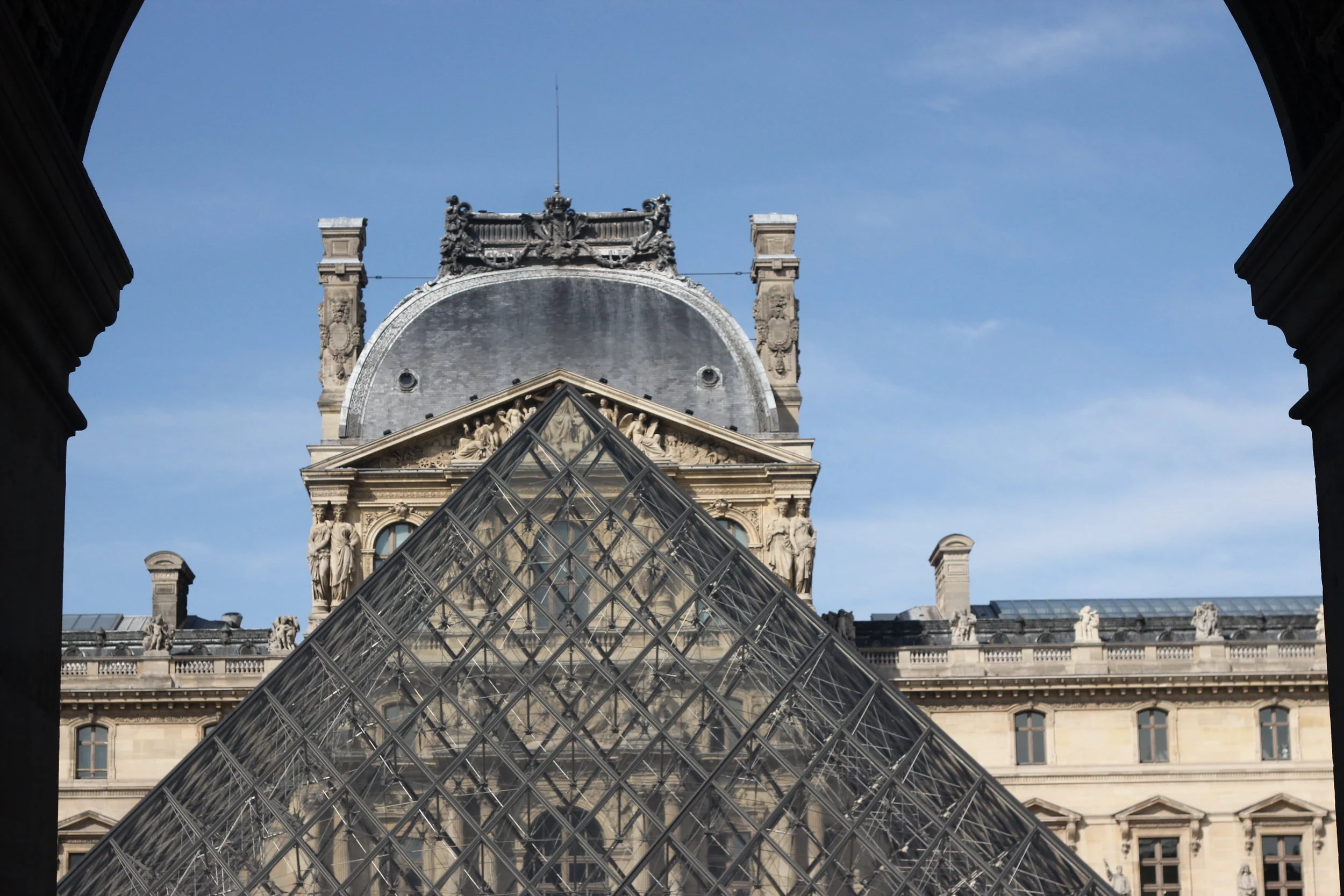 louvre meets pyramid