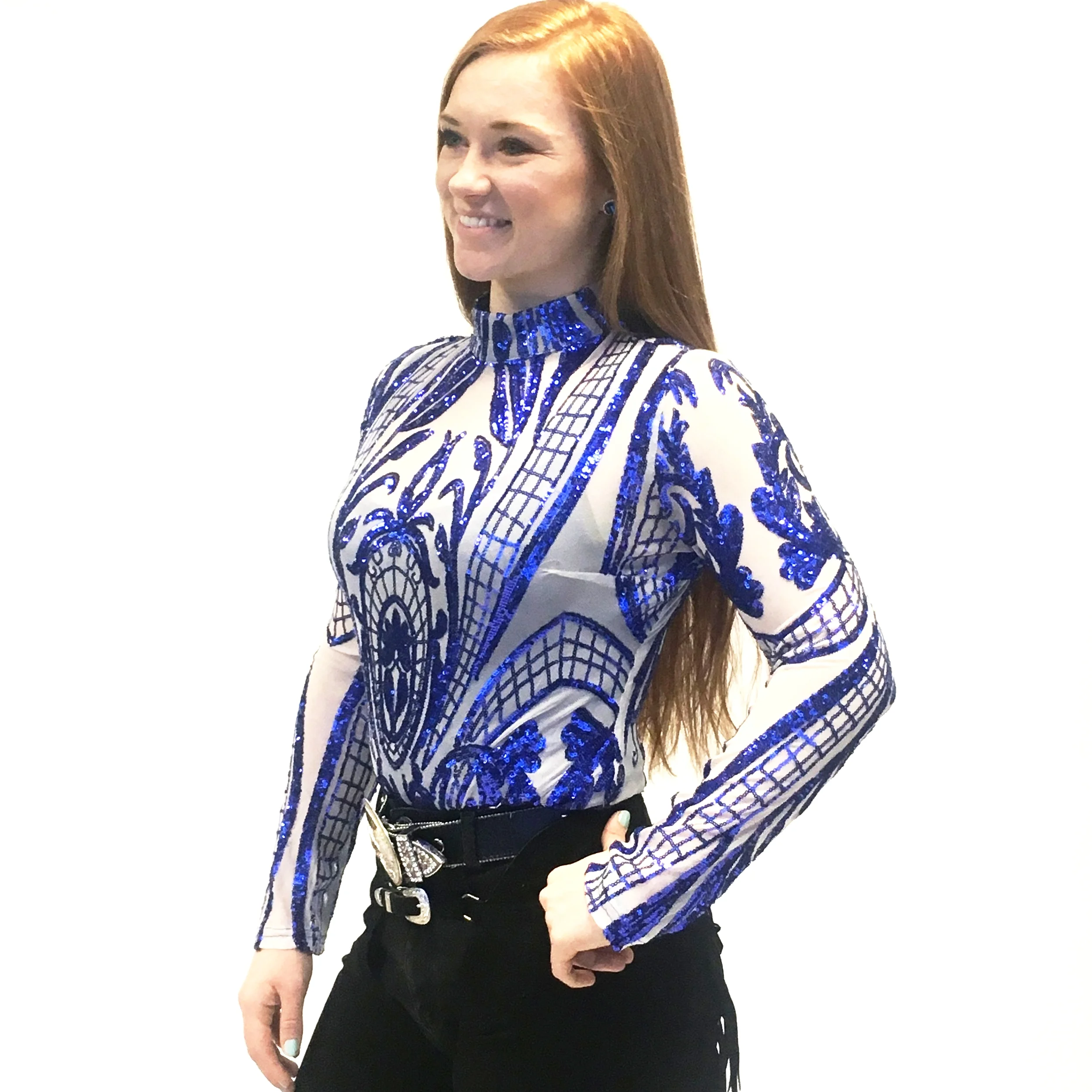 Cobalt Blue * Western Show Shirts * Horse Show Clothing and Apparel