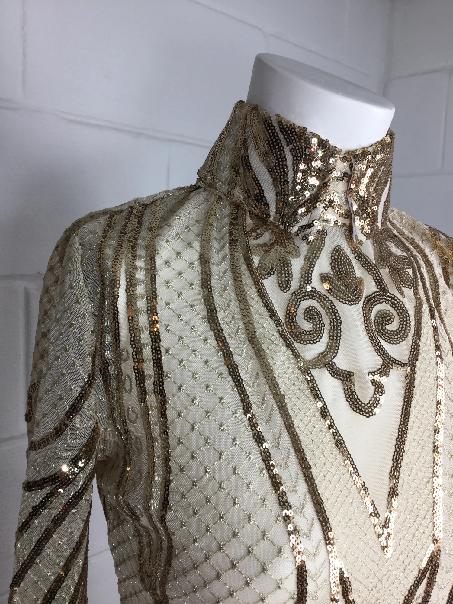 Tan with Gold Sequins * Western Show Shirts * Horse Show Clothing and  Apparel  Sparkle Ridge